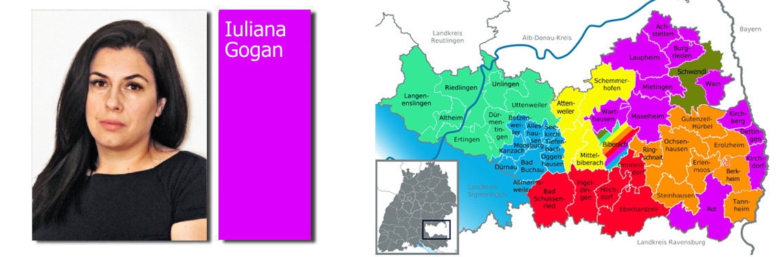 Zuständigkeit der Teammitglieder der Ökumenischen Flüchtlingsarbeit im Landkreis Biberach